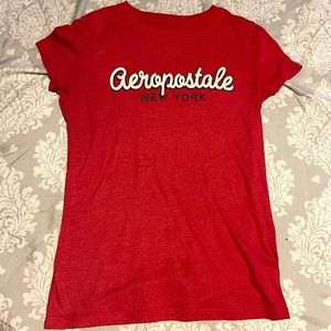 Aeropostale Classic Crew Red Solid Tee